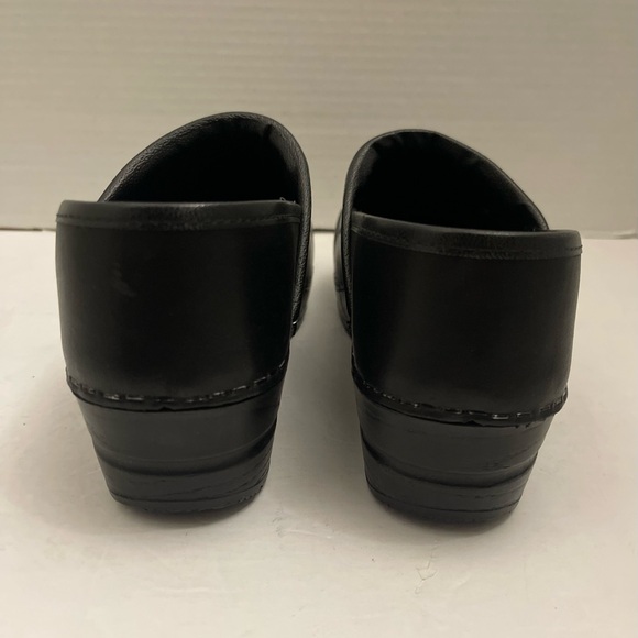 Sanita Black Leather Clogs - Picture 6 of 7